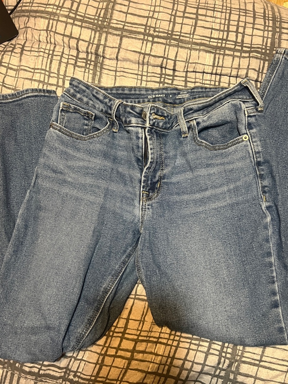 Old Navy Light Blue Straight-Leg Women's Jeans